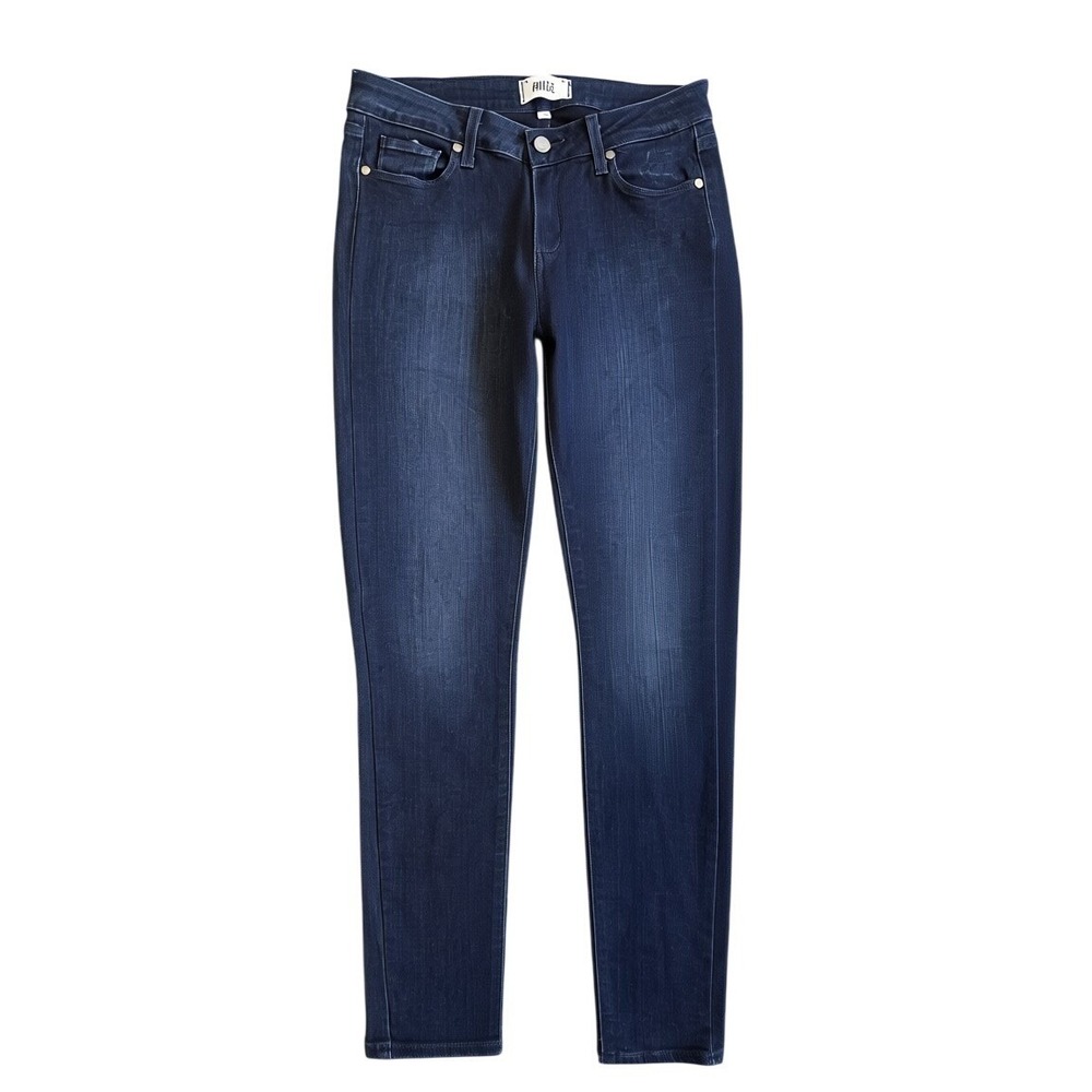 PAIGE Verdugo Ultra Skinny High Rise Jeans Dark Indigo Blue Size 28 - Picture 2 of 4